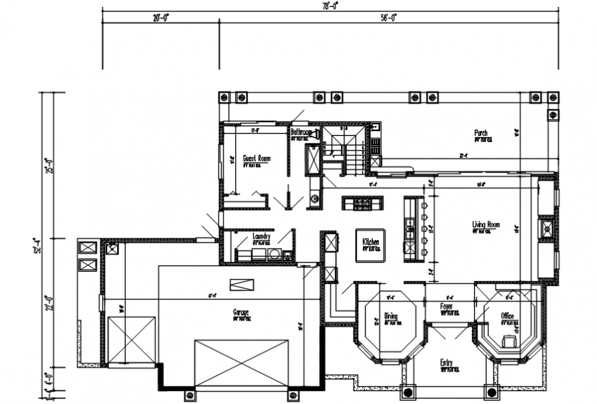 New house floor framing plan and layout plan cad drawing details dwg file