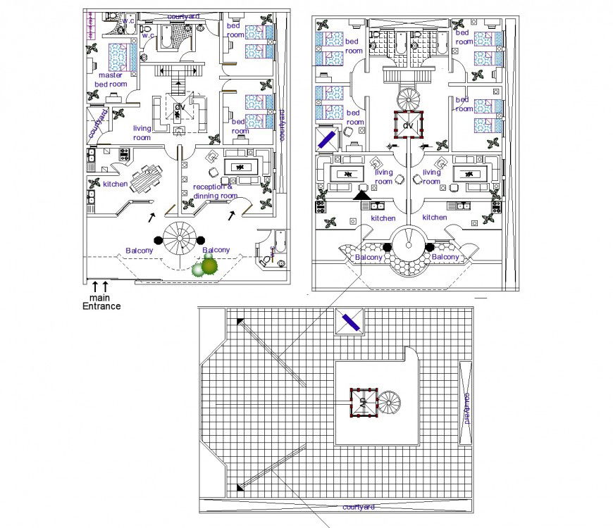 New house plan autocad file