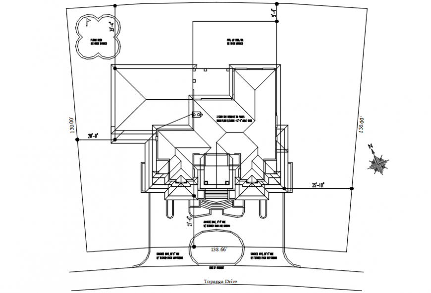 New house site plan and structure plan cad drawing details dwg file