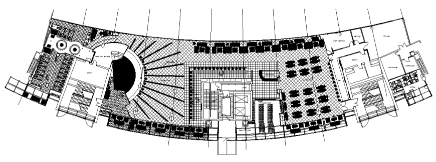 Night club commercial building planning layout file