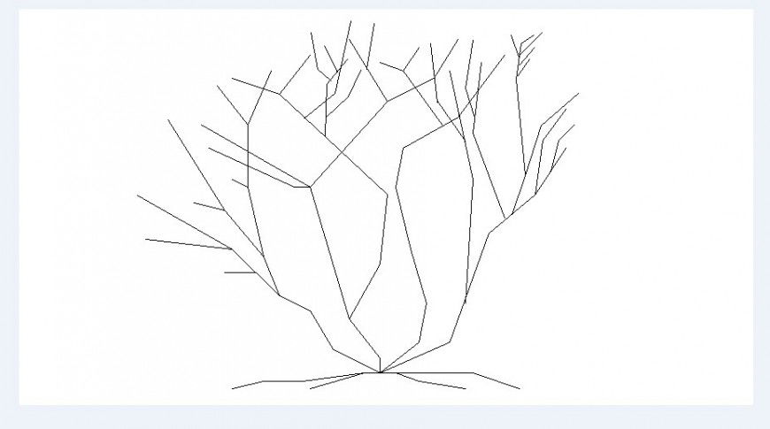Normal tree plant 2d elevation block drawing details dwg file
