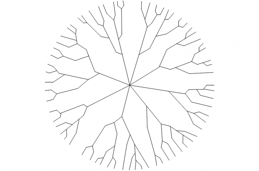 Normal tree plant elevation block drawing details dwg file