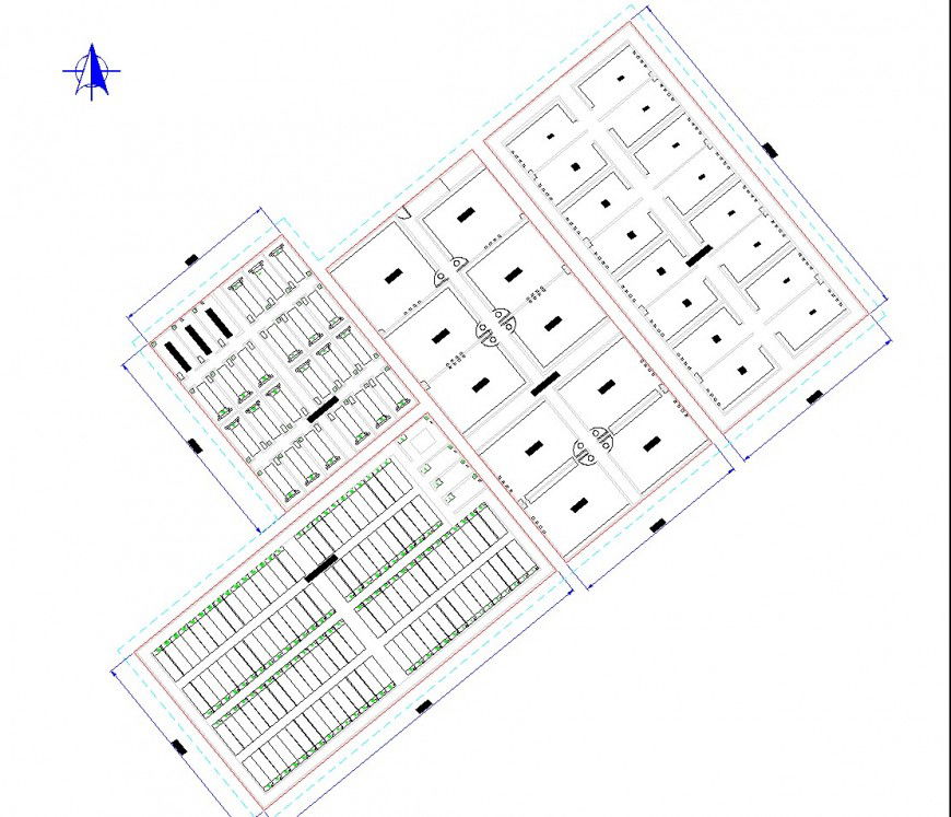 North direction pig farm plan layout file