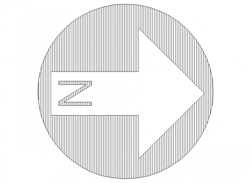 North side direction symbol block cad drawing details dwg file