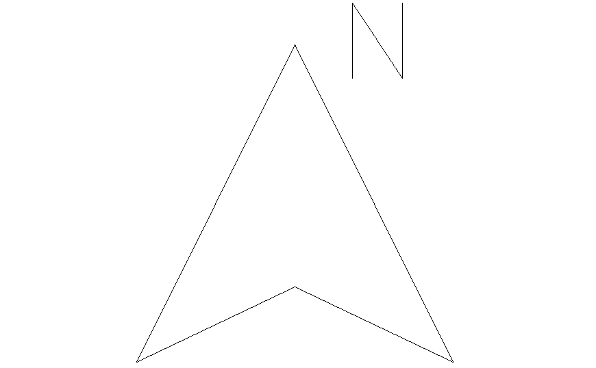 North side direction symbol cad block details dwg file