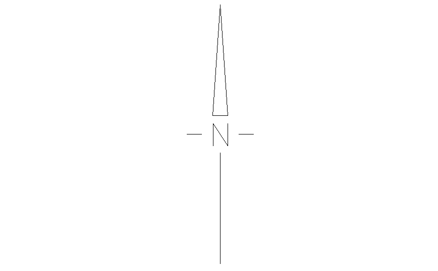 North side direction symbol cad drawing details dwg file