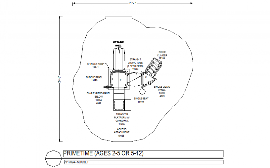 Nugget prime time playing area design plan dwg file