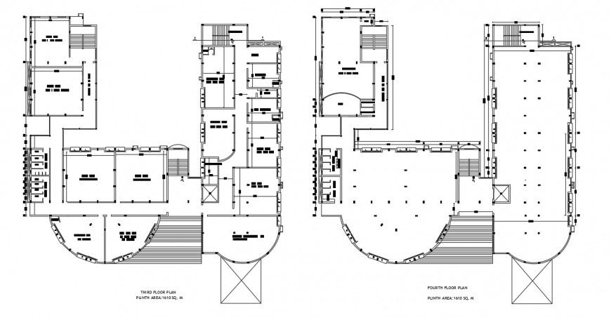 Nursing school building drawings details 2d view floor plan dwg file