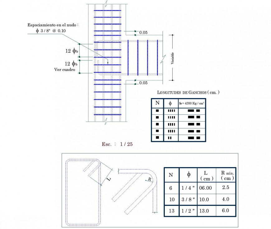 Nut bolt and column section plan layout file