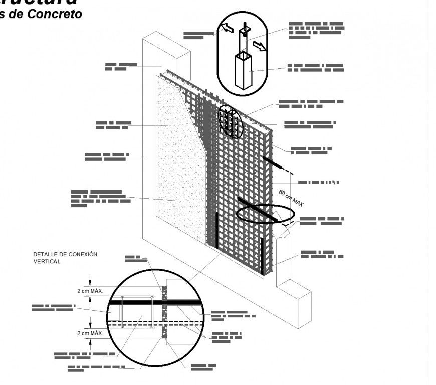 Nut Bolt section plan dwg file