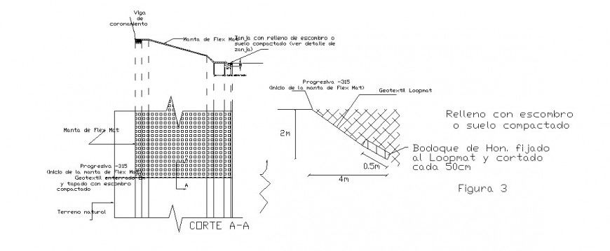 Offensive wall block construction cad drawing details dwg file