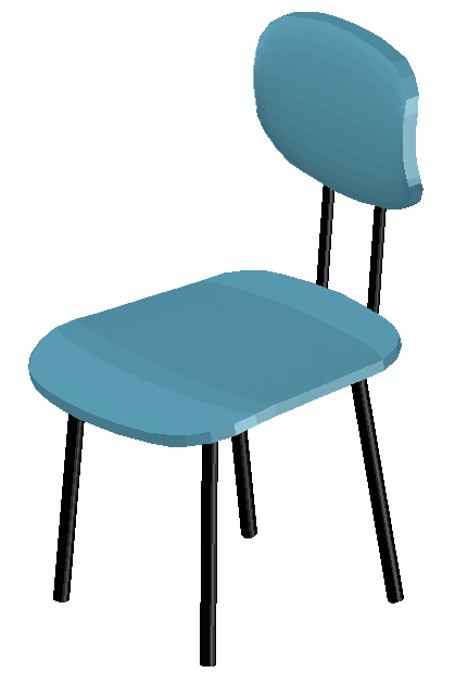 3D Office Chair Design with Seat, Backrest, Armrests, and Full Detail