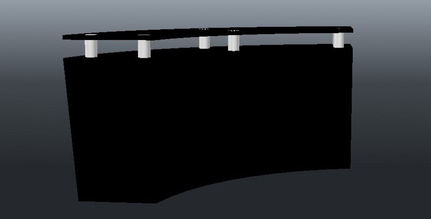 Office and bank use table design detail 3d dwg file