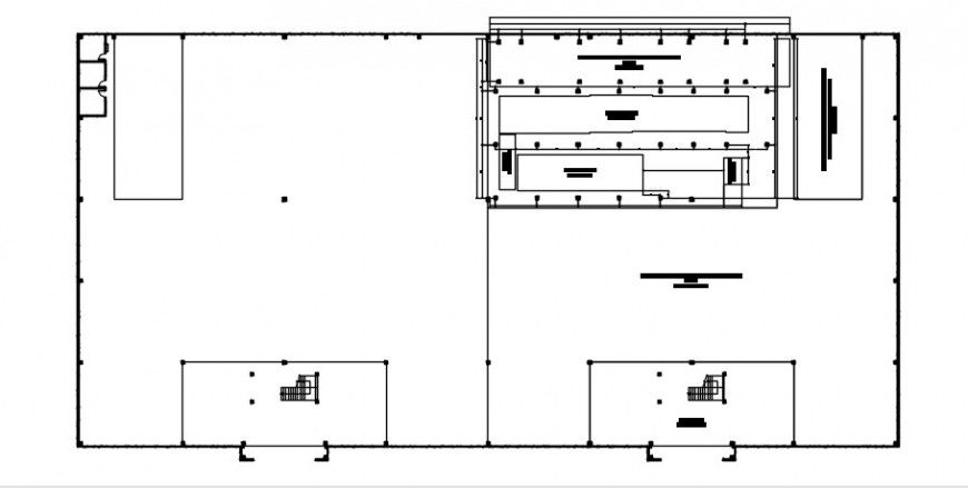 Office area in factory general layout plan drawing details dwg file