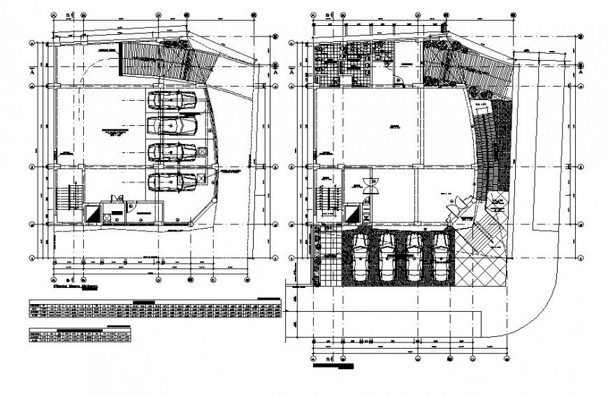 Office block detail 2d view layout plan CAD structural block autocad file