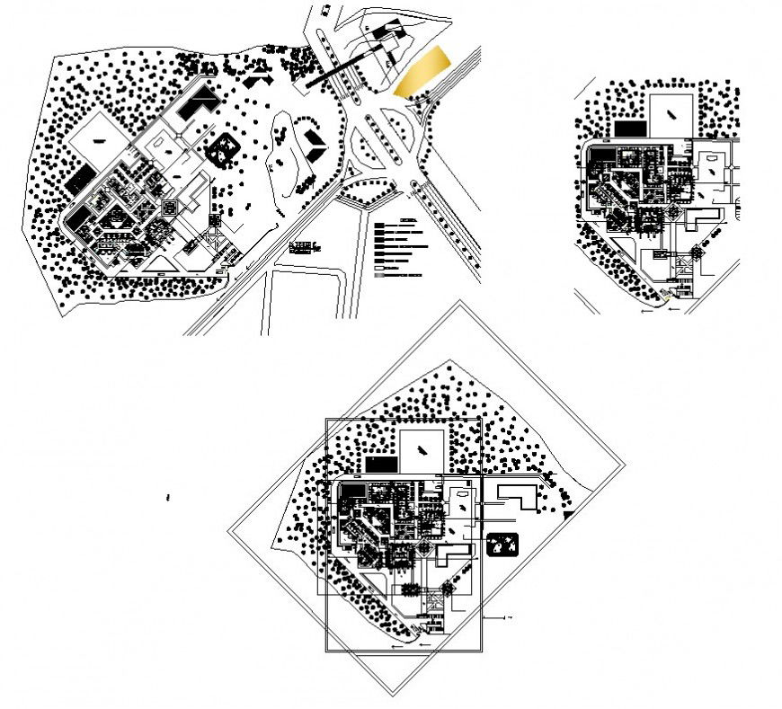 Office Building and area detail CAD block layout file in dwg format