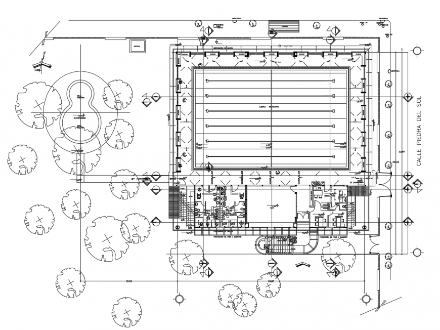 Office building architecture layout plan auto-cad drawing details dwg file