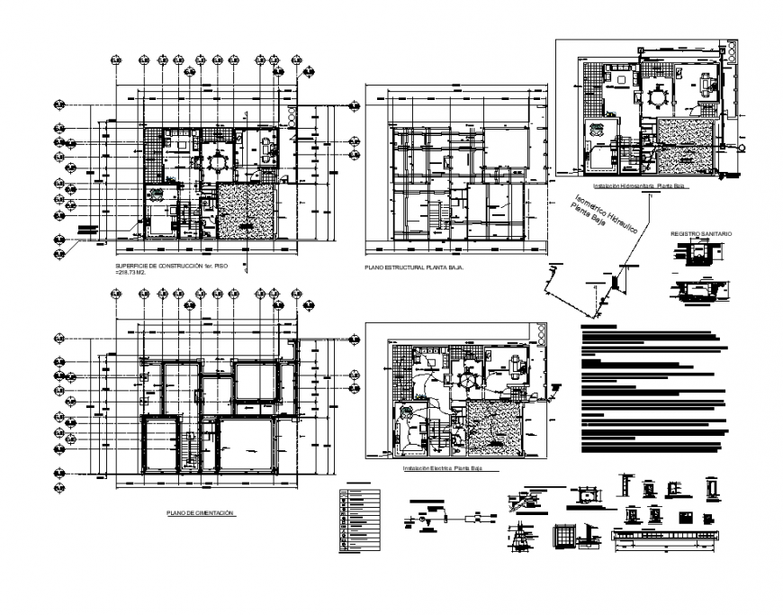 Office building detail elevation 2d view layout plan and section Autocad file