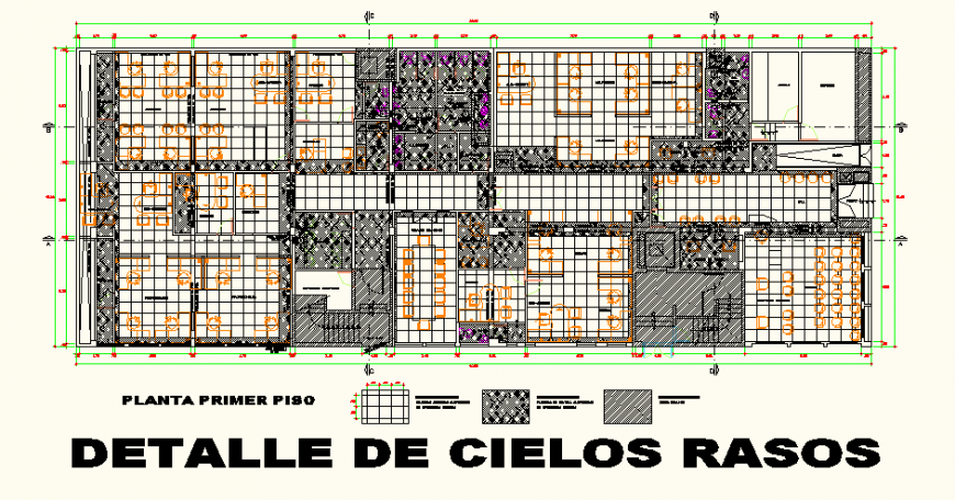 Office building detail plan layout files