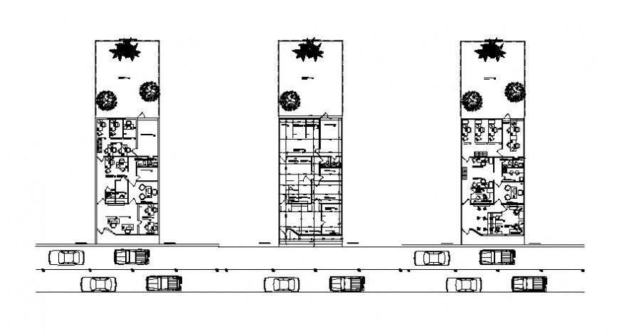 Office building drawings detail 2d view floor plan autocad file