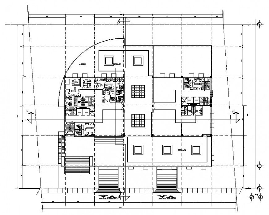 office building floor detail autocad file