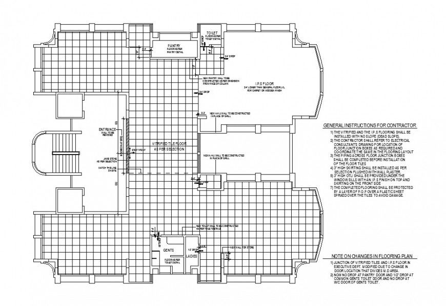 Office building floor plan and framing plan cad drawing details dwg file