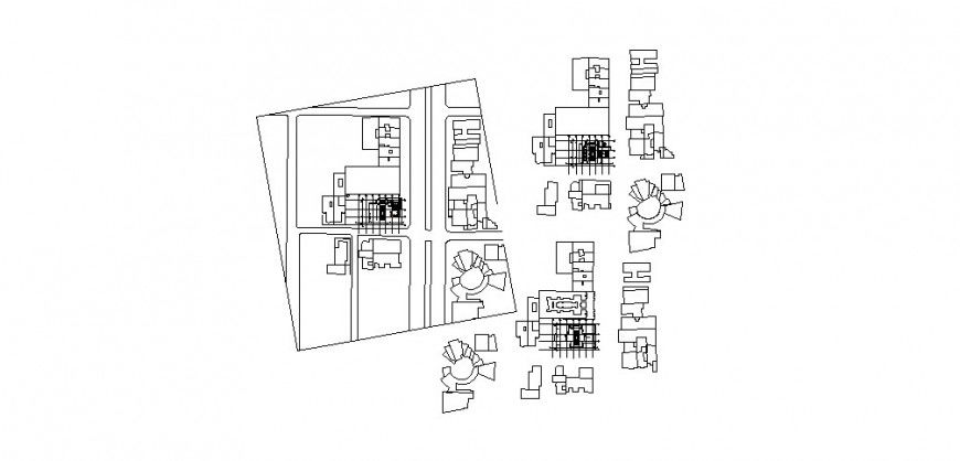 Office building floor plans and cabin layout plan cad drawing details dwg file