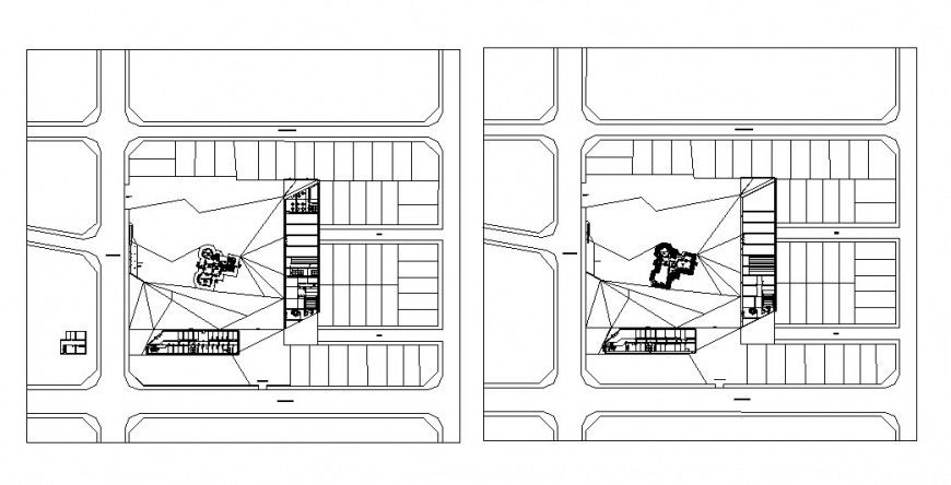 Office building floors distribution plan cad drawing details dwg file
