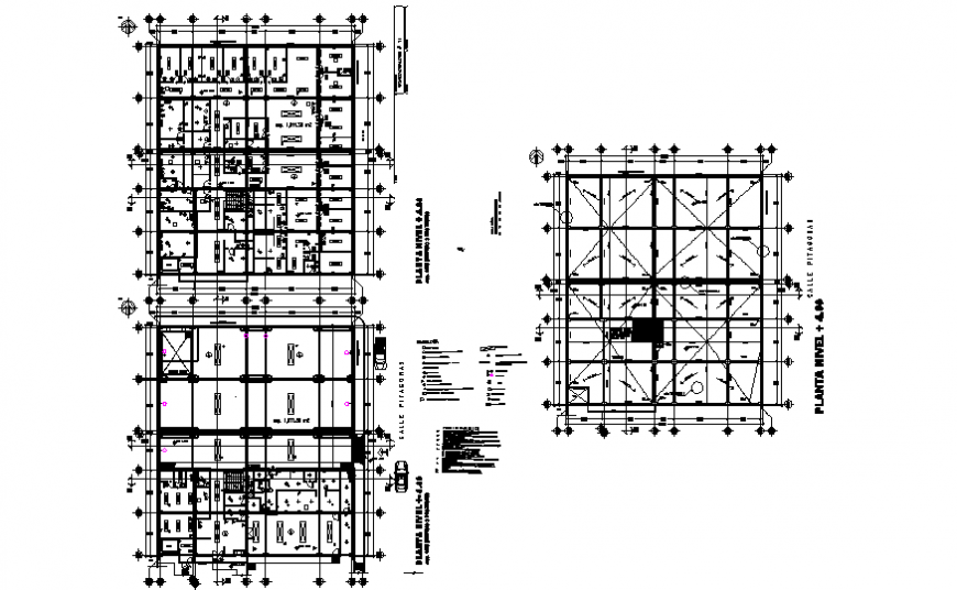 Office building general plan and cover plan and auto-cad details dwg file