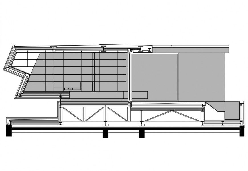 Office building main section cad drawing details dwg file