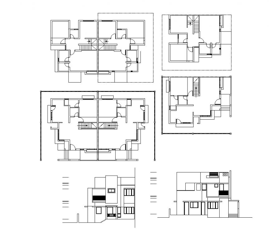 Office building plan 2d view detail AutoCAD file