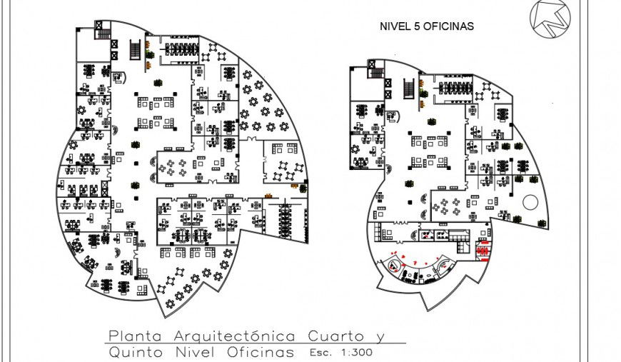 Office building plan detail 2d view CAD block layout file in autocad format