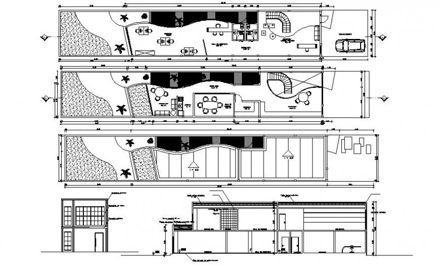 Office building plan details drawing in autocad software