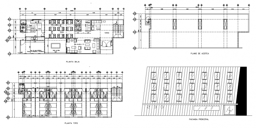 Office building plan structure 2d view layout file in autocad file