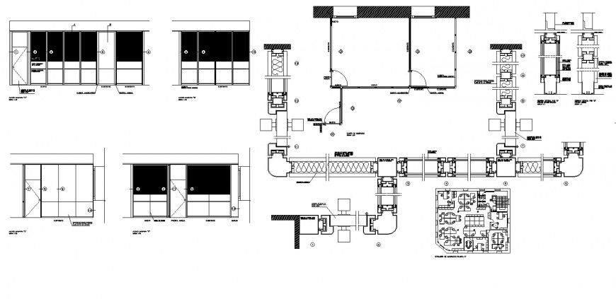 Office building structure CAD constructive block layout autocad file