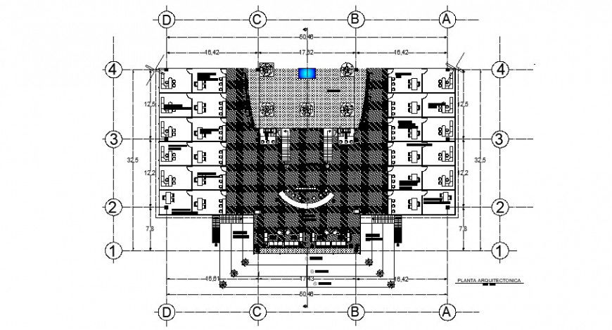 Office building working plan detail 2d view layout file in autocad format