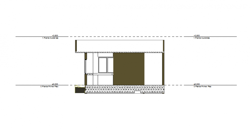 Office cabin constructive sectional details dwg file