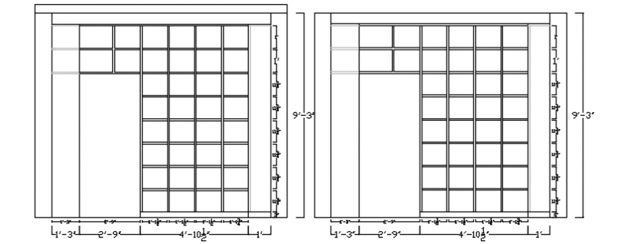 Office cabin structure and framing plan details dwg file