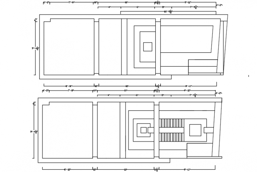 Office cabins ceiling layout plan, interior and structure details dwg file