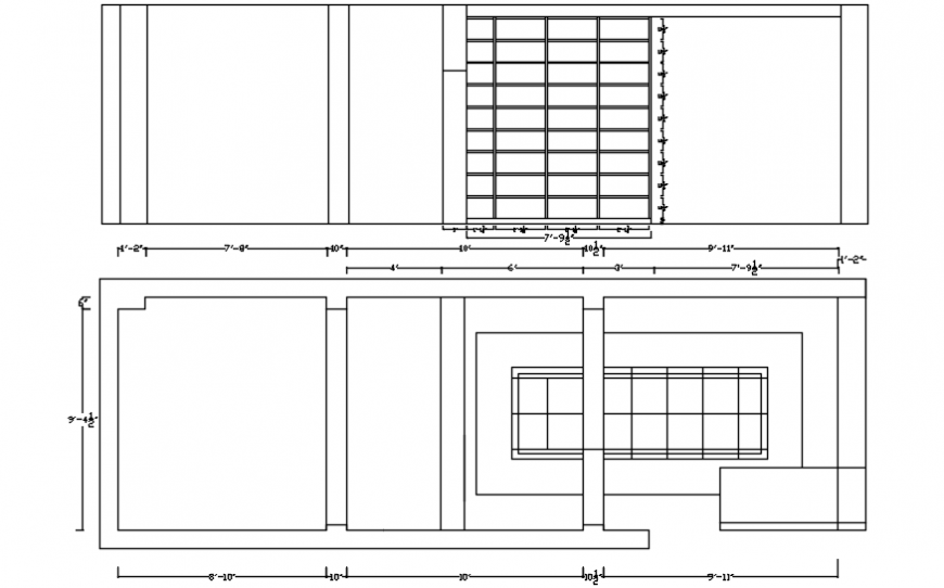 Office cabins layout plan, interior and structure details dwg file
