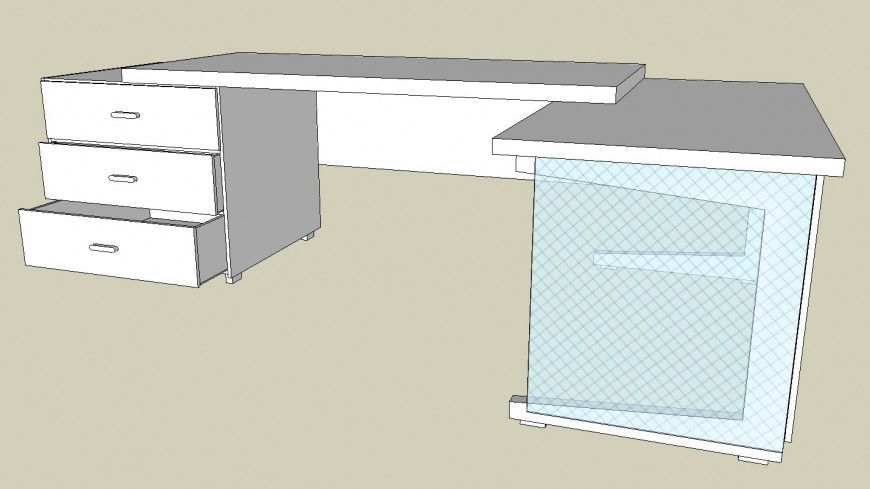 Office CAD furniture block detail 3d model layout file in dwg format