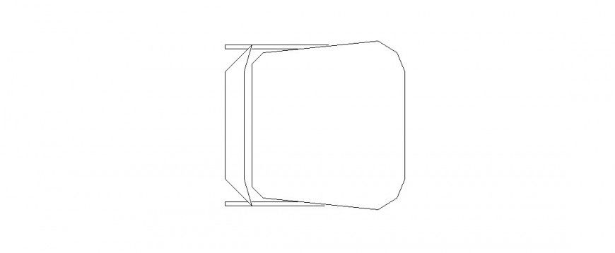 Office chair 2d elevation block drawing details dwg file