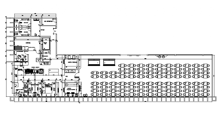 Office Dining room plan layout file