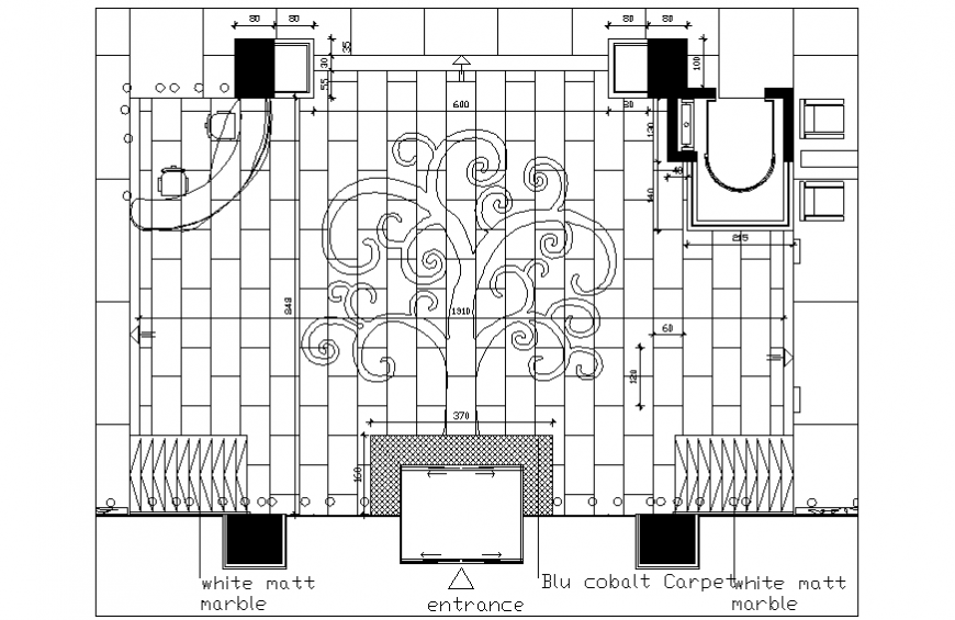 Office Entrance Plan DWG File for AutoCAD Design
