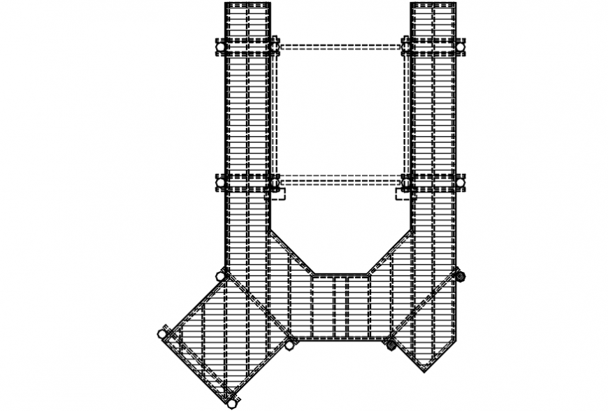 Office floor framing plan structure drawing details dwg file
