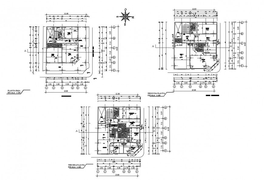 Office floor plan in auto cad software