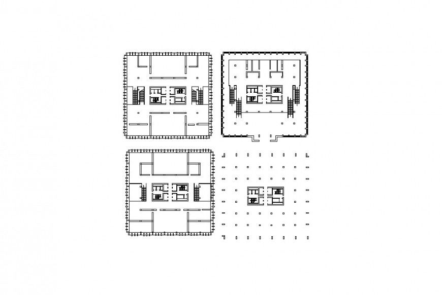 Office floors framing plan structure cad drawing details dwg file