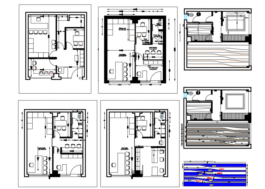 Office framing plan and layout plan cad drawing details dwg file