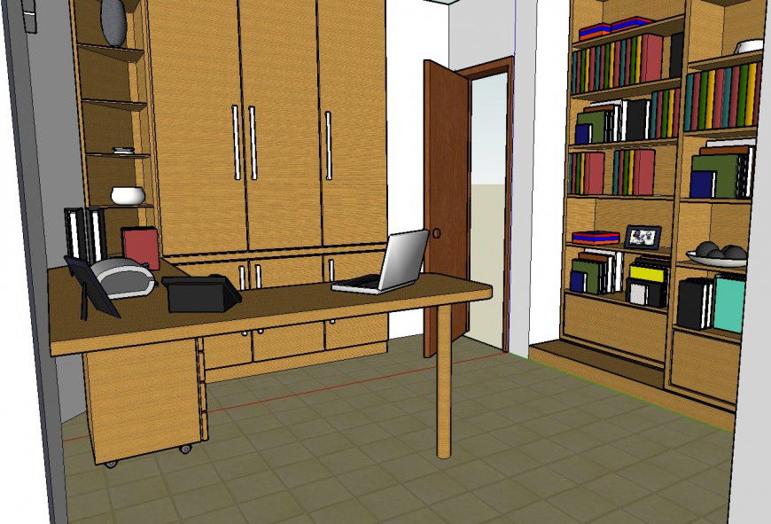 Office furniture and interior 3d drawing details skp file