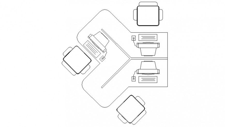 Office furniture blocks drawings details of table and chair autocad file